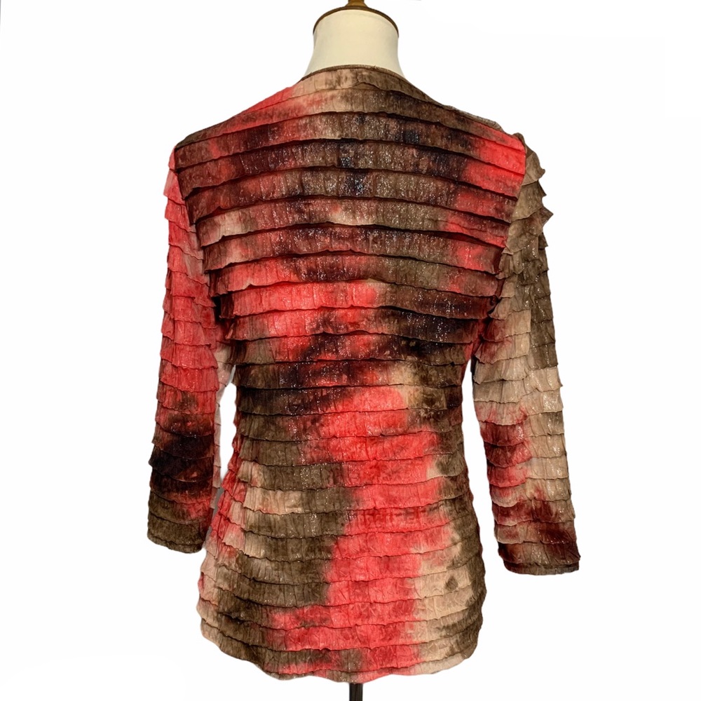 Notations Ruffle 3/4 Sleeve Blouse - Picture 2 of 12